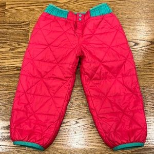 Patagonia reversible quilted down pants - 12-18mo